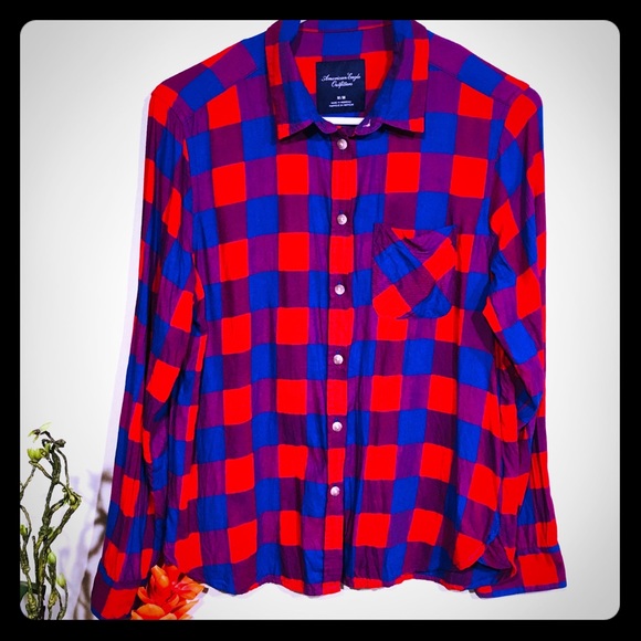 American Eagle Outfitters Tops - American Eagle Flannel Long sleeve size M